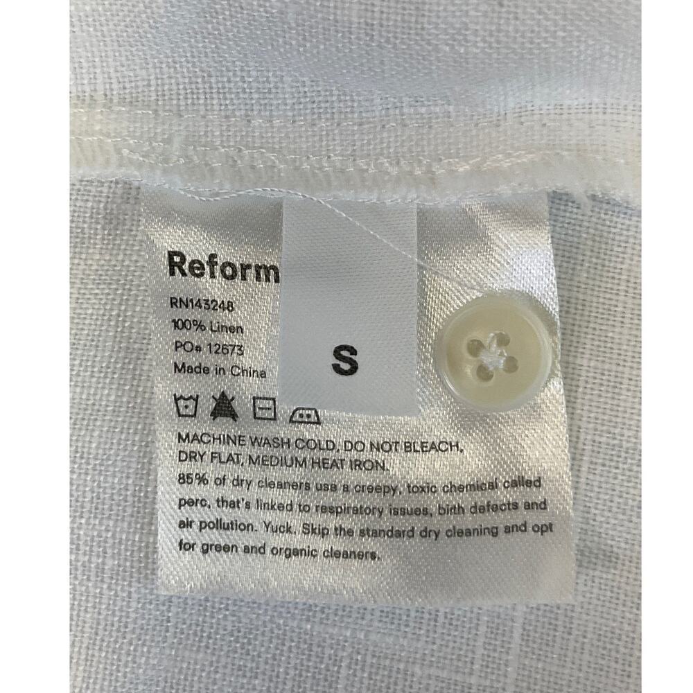 Reformation Womens Size S 100% Linen Pocket Knee Length Dress - Picture 6 of 9